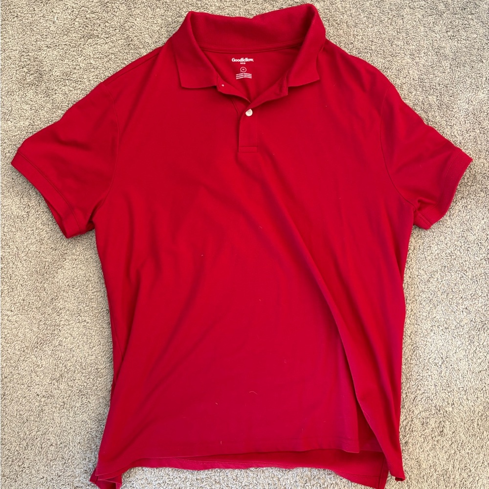 Goodfellow & Co Vibrant Red Polo Shirt